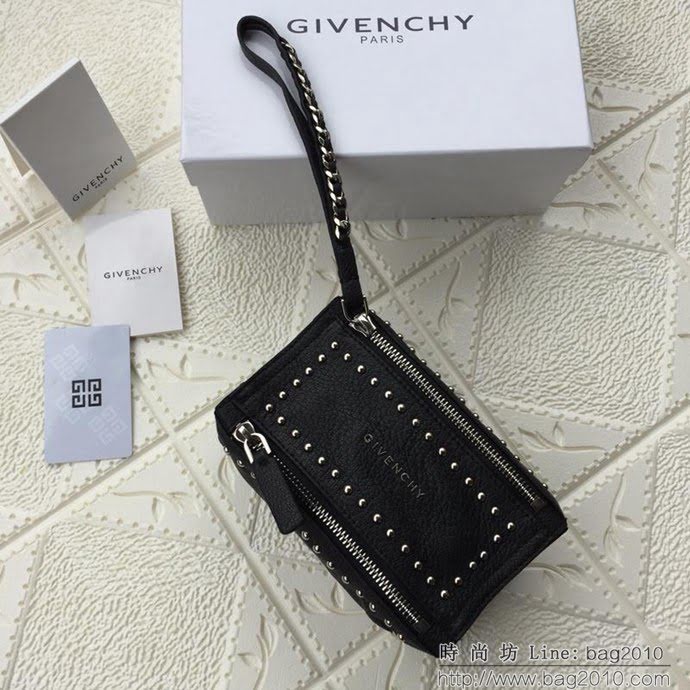 GlVENCHY紀梵希 原單 潘多拉 化妝包 黑色 可手拿 手拎 452155  tsg1230